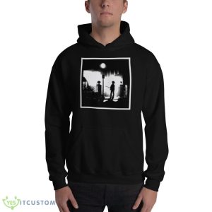 The Cure Exorcist Robert Smith Black T Shirt Mockup - 18500 Unisex Heavy Blend Hooded Sweatshirt