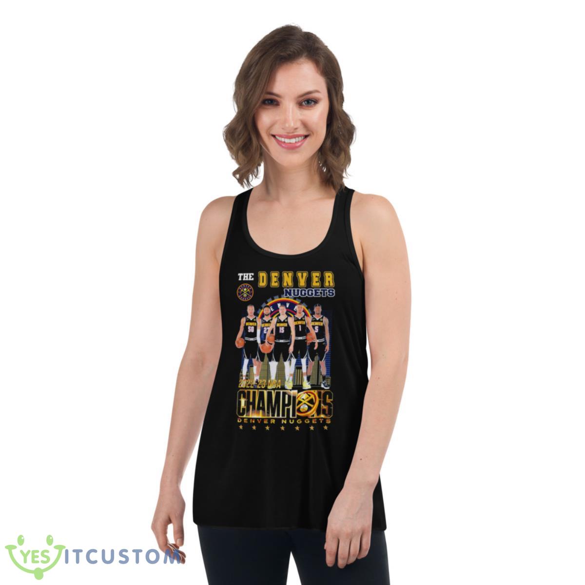 The Denver Nuggets 2022 23 NBA Champions shirt 5 The Denver Nuggets 2022 23 NBA Champions shirt - Women's Flowy Racerback Tank