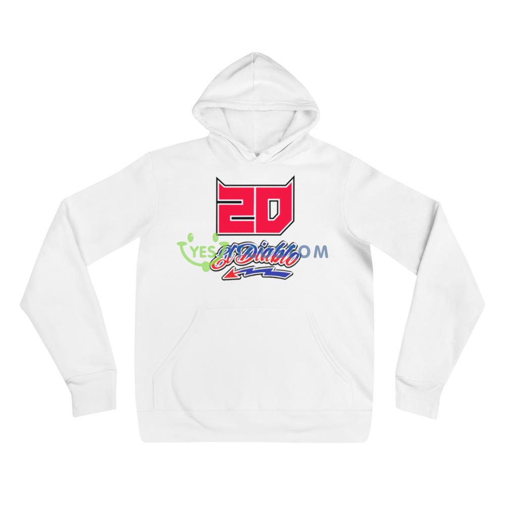 The Fire 20 El Diablo White T Shirt Mockup 3 The Fire 20 El Diablo White T Shirt Mockup - 3719 Unisex Fleece Pullover Hoodie