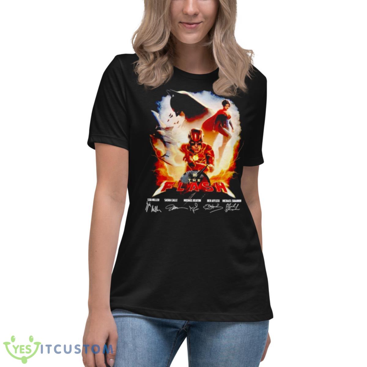 The Flash Signatures 2023 Shirt 6 The Flash Signatures 2023 Shirt - Women's Relaxed Short Sleeve Jersey Tee