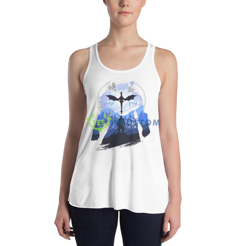 The Last Dragonborn The Elder Scrolls shirt 3 The Last Dragonborn The Elder Scrolls shirt - 8800 Women's Flowy Racerback Tank