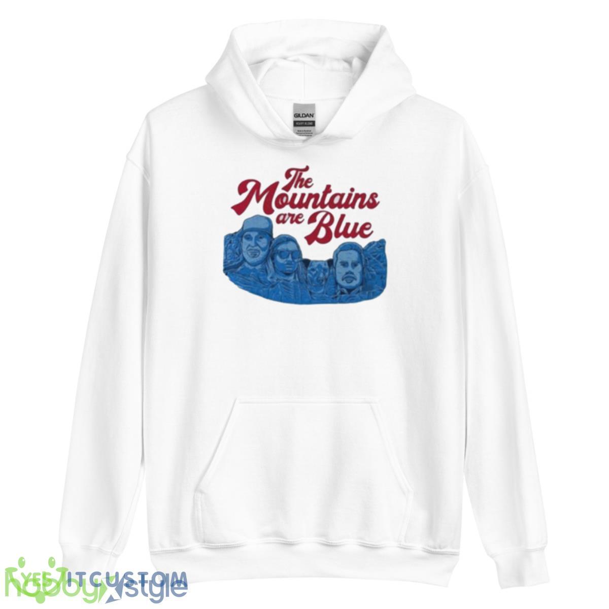 The Mountains Are Blue Mt. Rushmore 2023 T shirt 3 The Mountains Are Blue Mt. Rushmore 2023 T shirt - Unisex Heavy Blend Hooded Sweatshirt