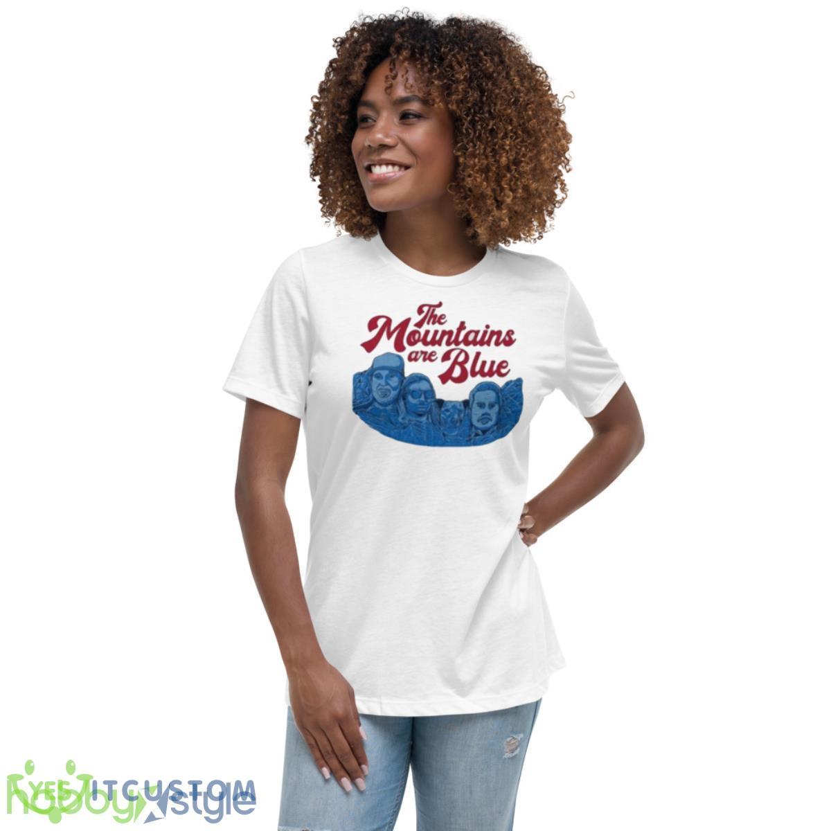 The Mountains Are Blue Mt. Rushmore 2023 T shirt 5 The Mountains Are Blue Mt. Rushmore 2023 T shirt - Women's Relaxed Short Sleeve Jersey Tee