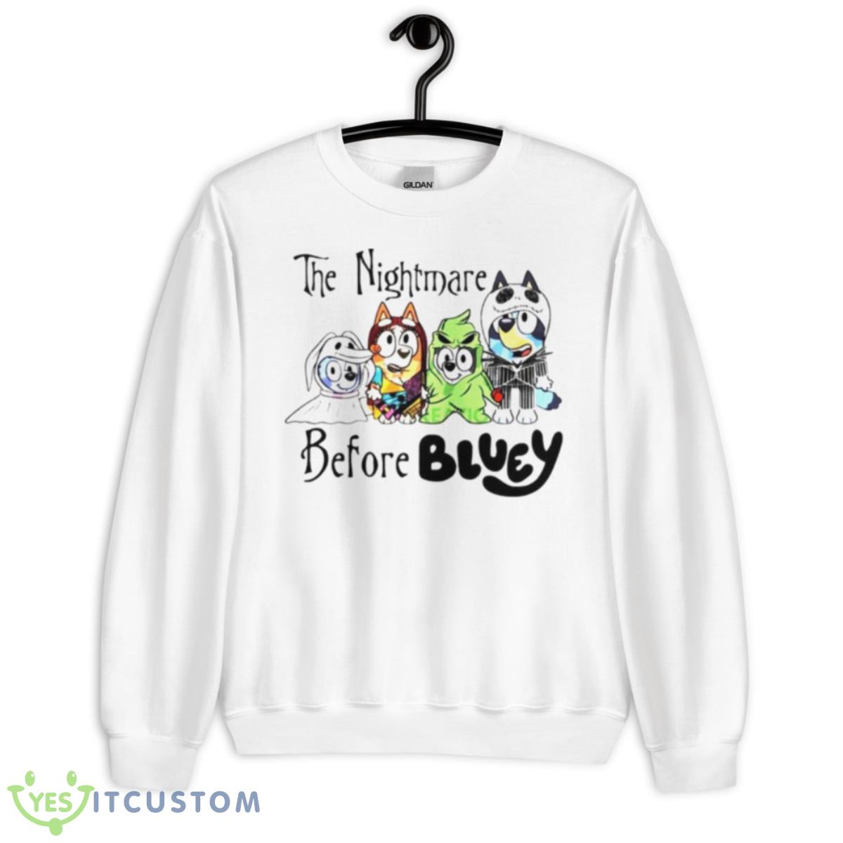 The Nightmare Before Bluey Shirt 2 The Nightmare Before Bluey Shirt - Unisex Heavy Blend Crewneck Sweatshirt