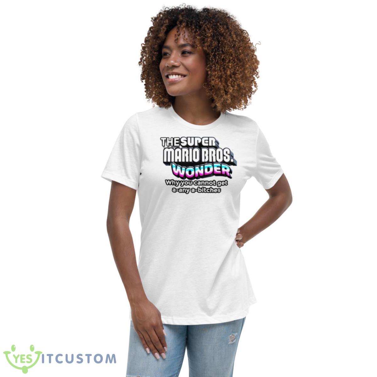 The Super Mario Bros Wonder Why You Cannot Get Shirt 5 The Super Mario Bros Wonder Why You Cannot Get Shirt - Women's Relaxed Short Sleeve Jersey Tee