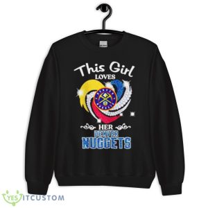This Girl Loves Her Denver Nuggets Diamond Denver Heart Shirt - Unisex Crewneck Sweatshirt