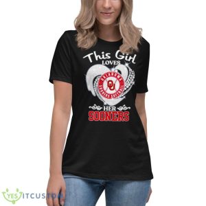 This Girl Loves Oklahoma Sooners Softball Her Sooners Shirt - Women's Relaxed Short Sleeve Jersey Tee
