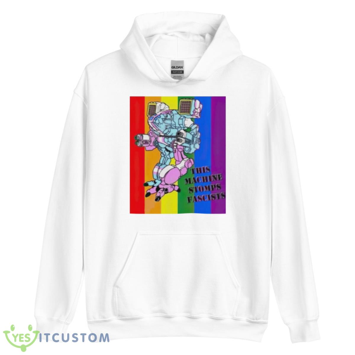 This Machine Stomps Fascists Shirt 3 This Machine Stomps Fascists Shirt - Unisex Heavy Blend Hooded Sweatshirt