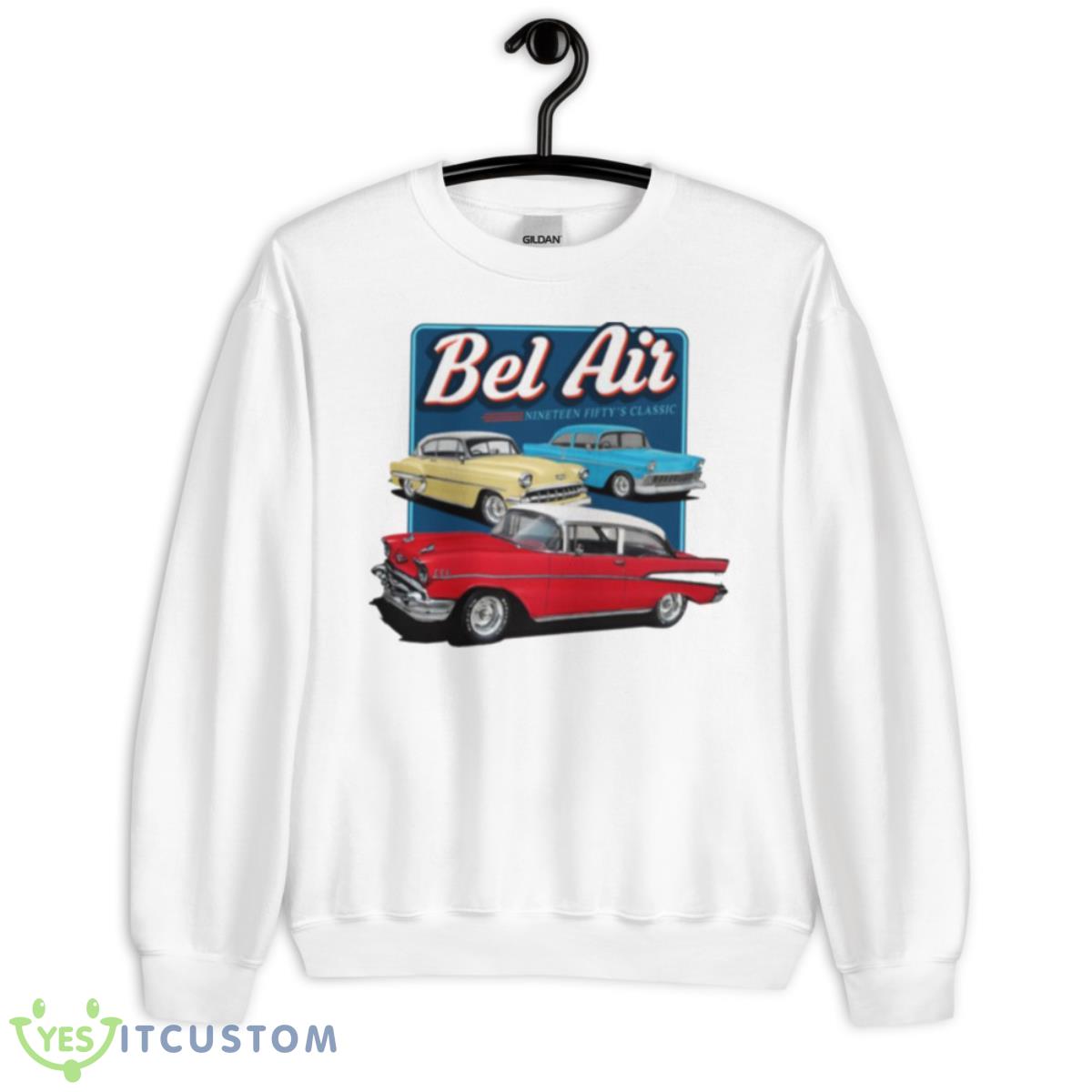 Three Bel Airs Vintage Car Shirt 2 Three Bel Airs Vintage Car Shirt - Unisex Heavy Blend Crewneck Sweatshirt