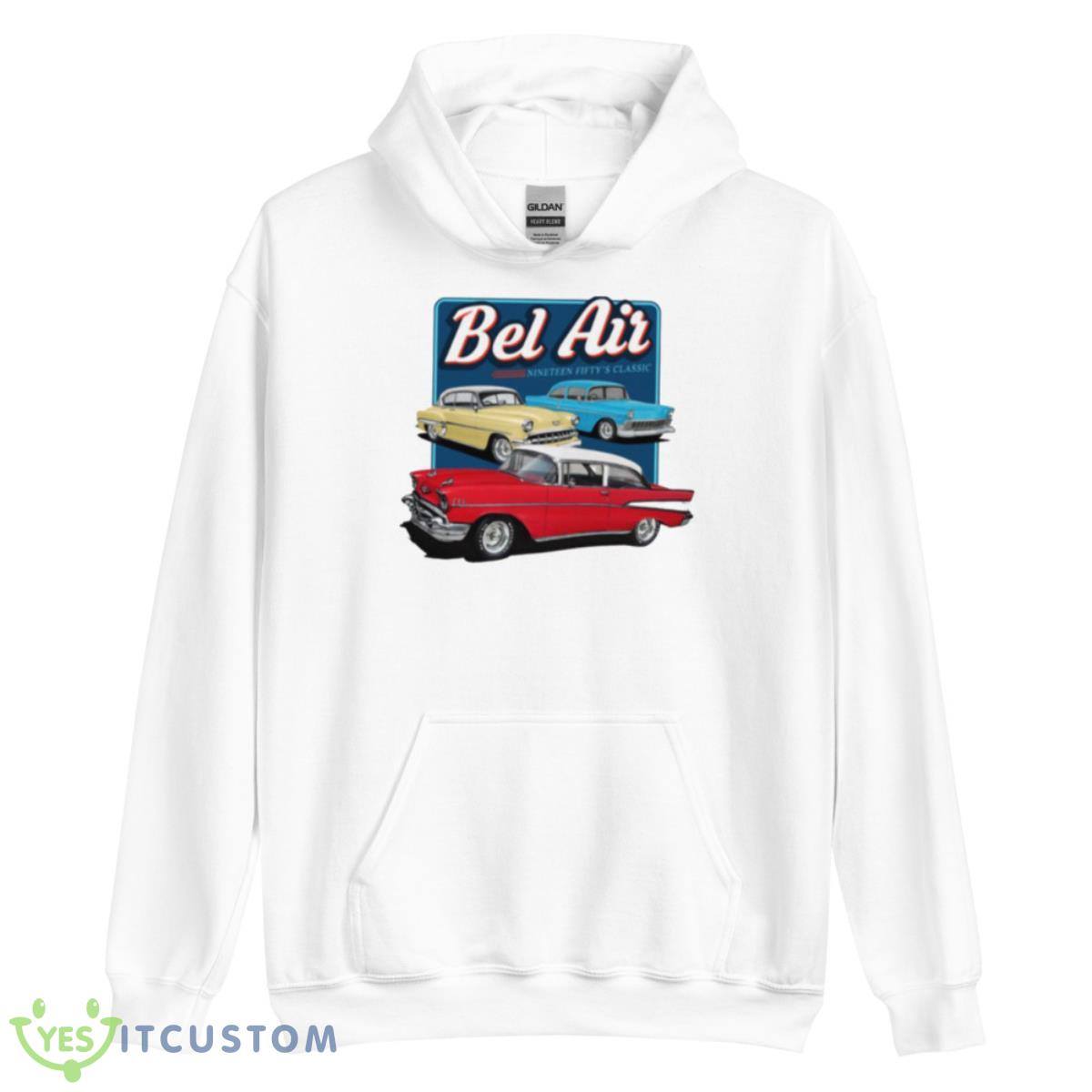 Three Bel Airs Vintage Car Shirt 11 Three Bel Airs Vintage Car Shirt - Unisex Heavy Blend Hooded Sweatshirt