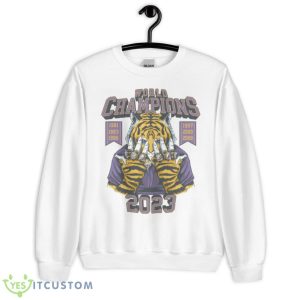 Tiger Baseball 7 Rings Pocket World Champions 2023 Shirt - Unisex Heavy Blend Crewneck Sweatshirt