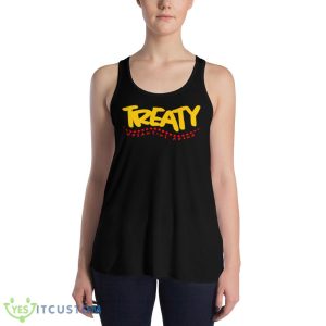 Treaty Dreamtime Aroha Black T Shirt 7 Treaty Dreamtime Aroha Black T Shirt - 8800 Women's Flowy Racerback Tank