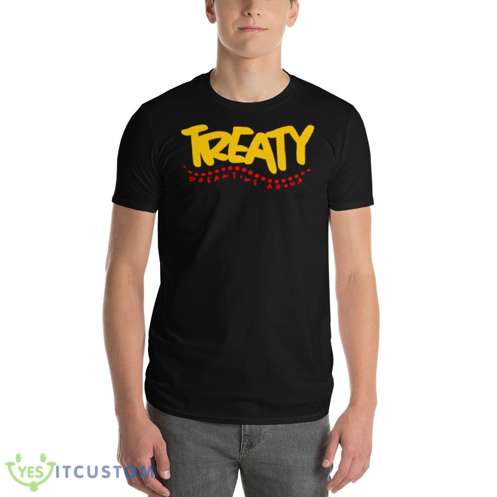 Treaty Dreamtime Aroha Black T Shirt 4 Treaty Dreamtime Aroha Black T Shirt - 980 Lightweight Fashion Short Sleeve T-Shirt