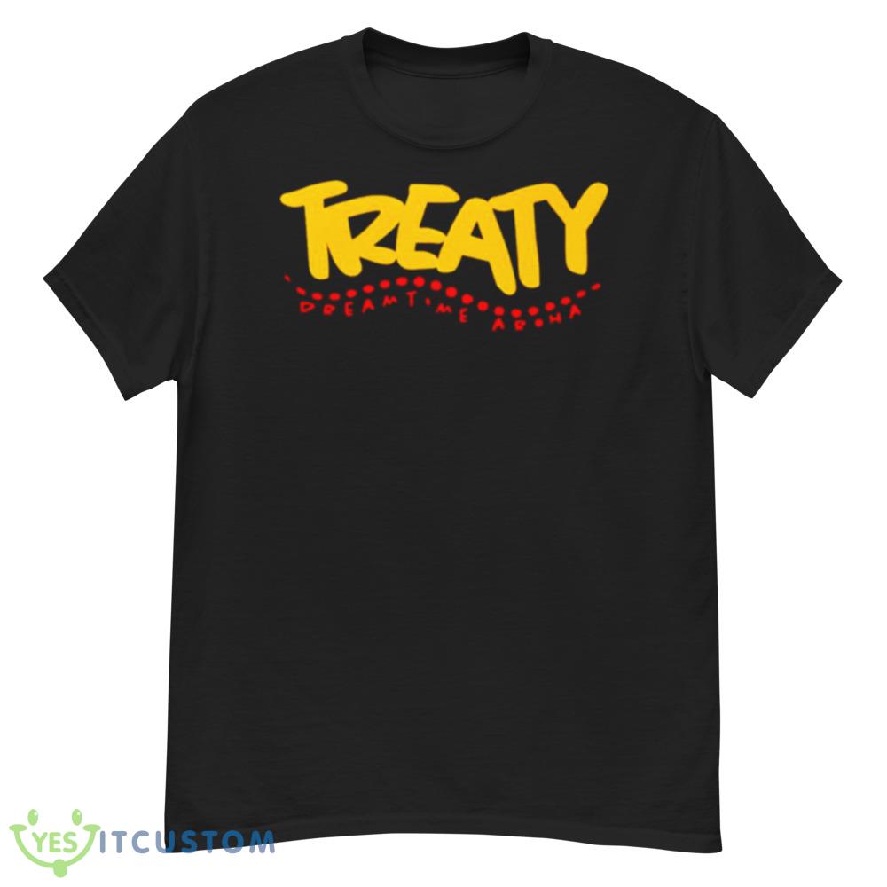 Treaty Dreamtime Aroha Black T Shirt 5 Treaty Dreamtime Aroha Black T Shirt - Men’s Classic Tee Gildan 5000