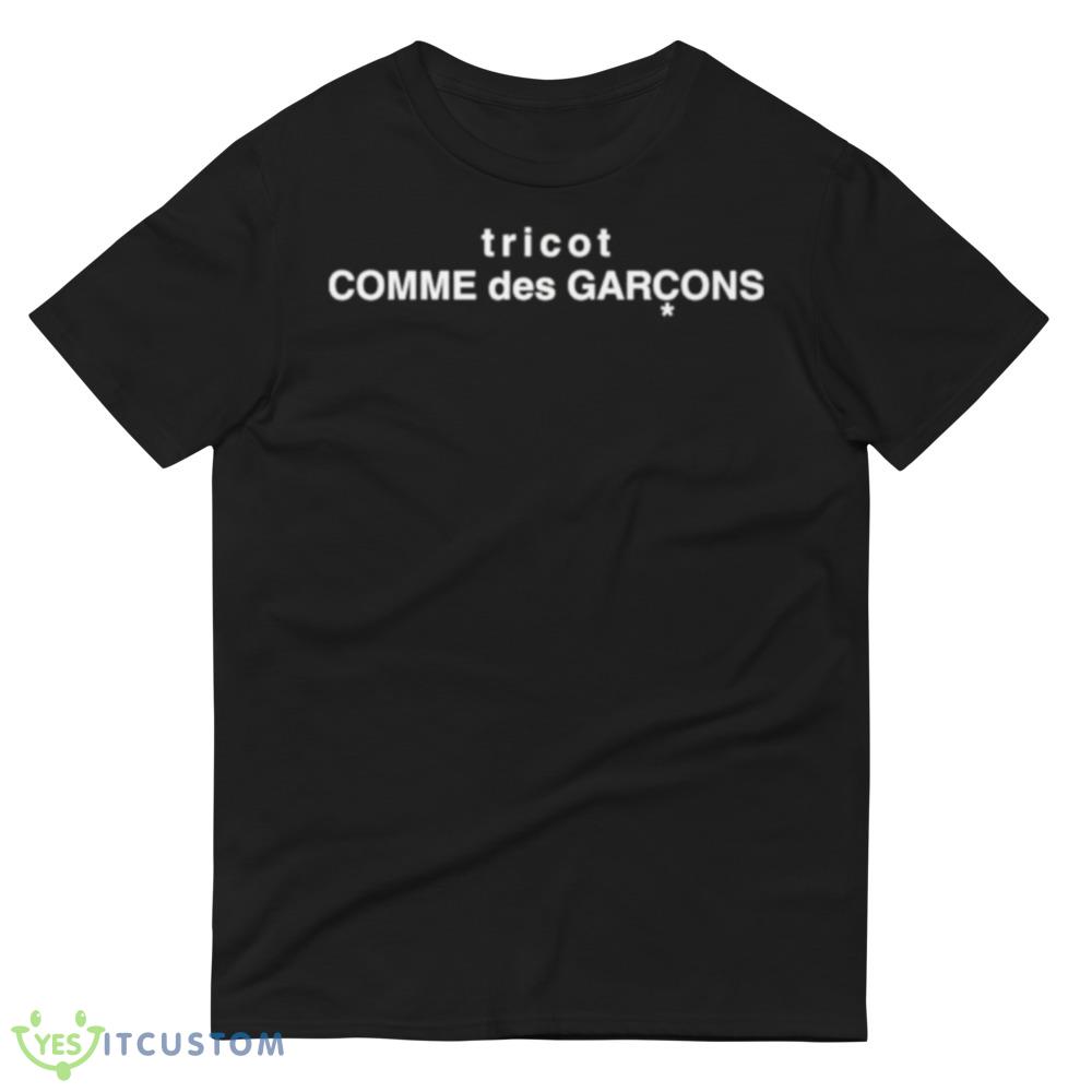 Tricot Comme Des Garcons Black T Shirt Mockup 4 Tricot Comme Des Garcons Black T Shirt Mockup - 980 Lightweight Fashion Short Sleeve T-Shirt
