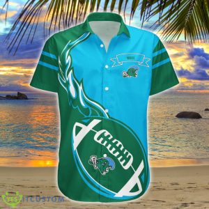 Tulane Green Wave Ncaa Flame Ball Print Aloha Hawaiian Shirt For Fans Product Photo 1