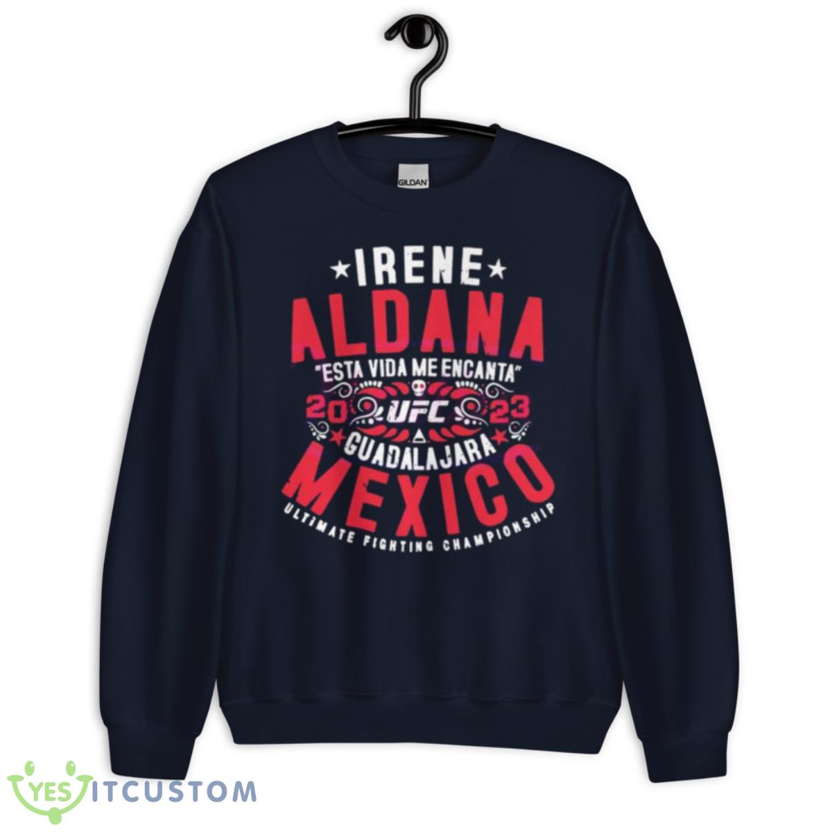 UFC Irene Aldana Vintage Mexico 2023 Shirt 13 UFC Irene Aldana Vintage Mexico 2023 Shirt - Unisex Crewneck Sweatshirt-1