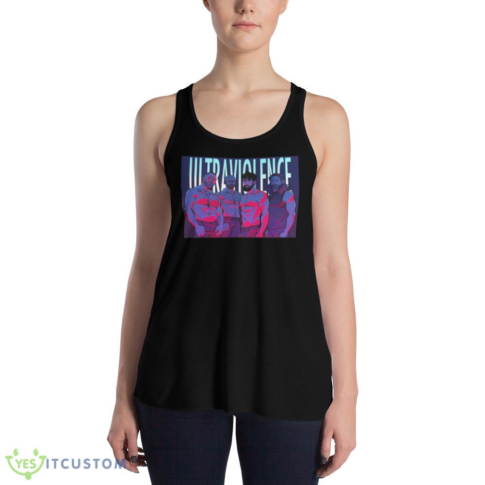 Ultraviolence Aew Black T Shirt Mockup 3 Ultraviolence Aew Black T Shirt Mockup - 8800 Women's Flowy Racerback Tank