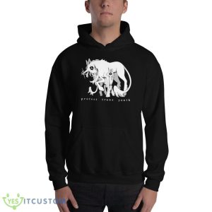 Unicorn Protect Trans Youth Black T Shirt Mockup - 18500 Unisex Heavy Blend Hooded Sweatshirt