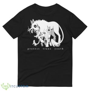 Unicorn Protect Trans Youth Black T Shirt Mockup - 980 Lightweight Fashion Short Sleeve T-Shirt