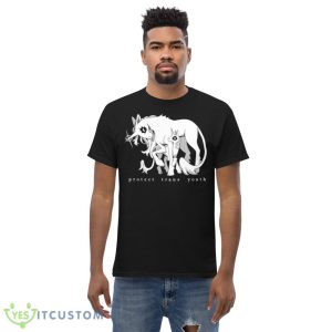 Unicorn Protect Trans Youth Black T Shirt Mockup - Men’s Classic Tee Gildan 5000