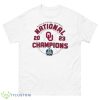 Unisex Champion White Oklahoma Sooners 2023 NCAA Softball Women’s College World Series Champions Locker Room T Shirt - 500 Men’s Classic Tee Gildan