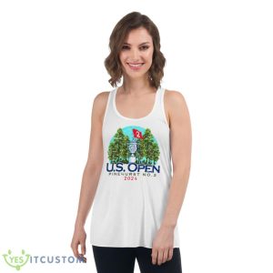 U.S. Open Ahead Pinehurst No 2 Cream Trophy 2024 shirt - Women's Flowy Racerback Tank