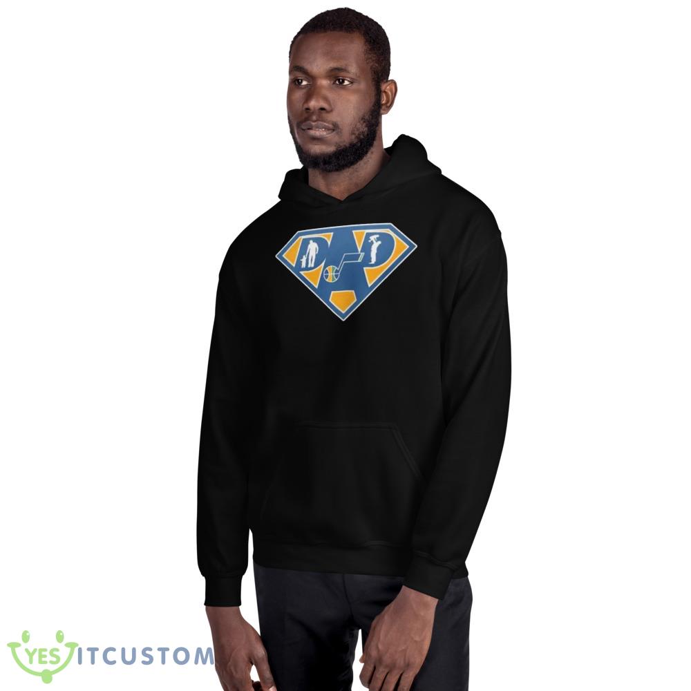 utah Jazz Super dad Black T Shirt 2 utah Jazz Super dad Black T Shirt - 18500 Unisex Heavy Blend Hooded Sweatshirt