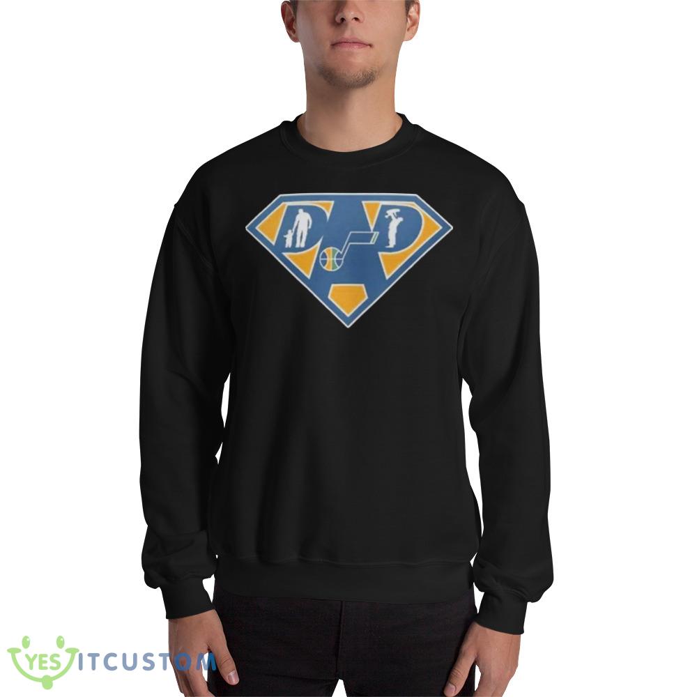 utah Jazz Super dad Black T Shirt 10 utah Jazz Super dad Black T Shirt - 18000 Unisex Heavy Blend Crewneck Sweatshirt