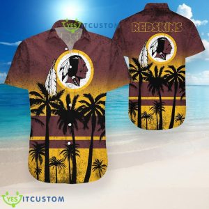 Washington Redskins Coconut Pattern Hawaiian Shirt 3 Washington Redskins Coconut Pattern Hawaiian Shirt Product Photo 2