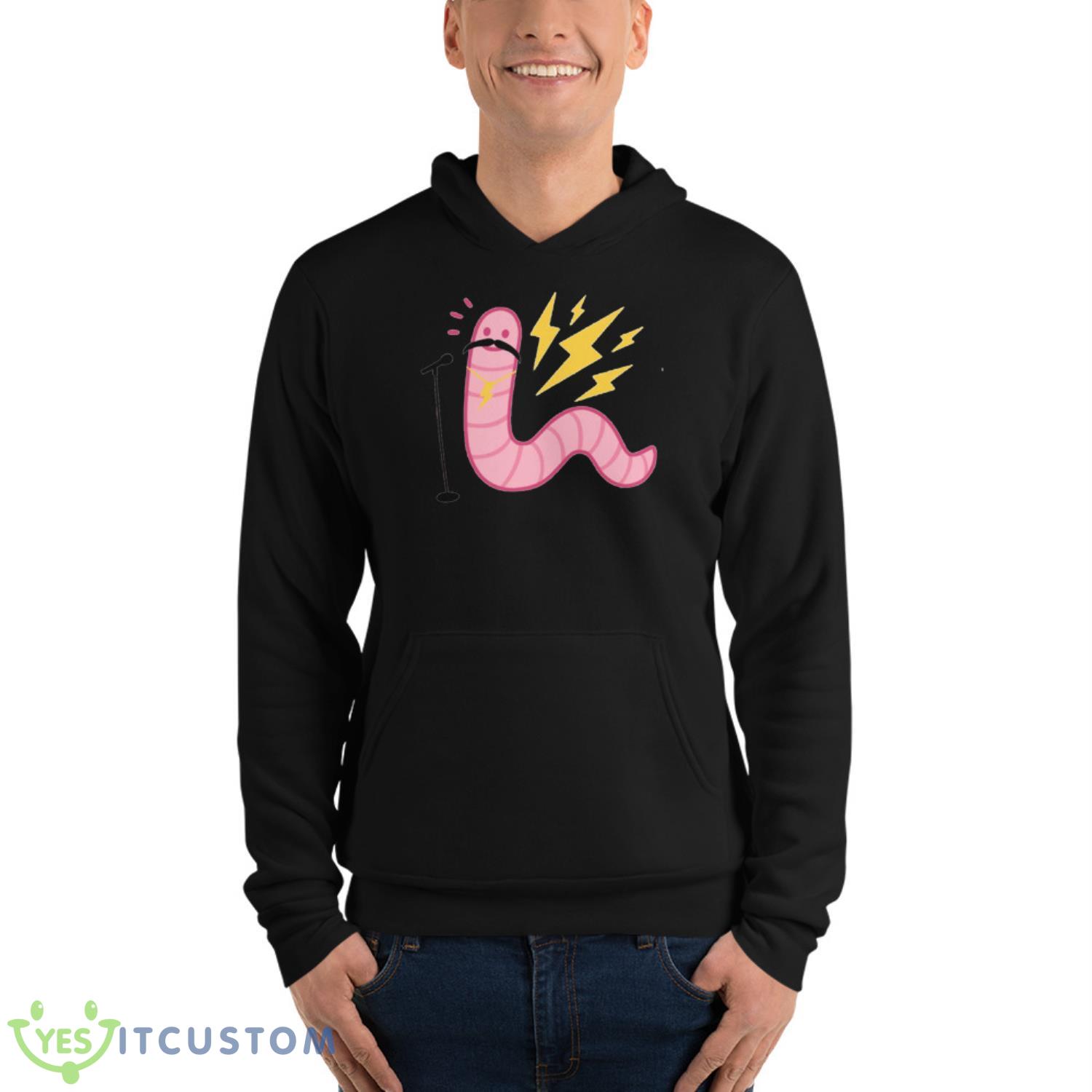 Worm With A Mustache Shirt 4 Worm With A Mustache Shirt - Unisex Fleece Pullover Hoodie