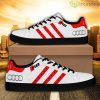 Audi R8 Luxury Sport Car White Red Line AOP Skate Shoes Special Gift For Fan Product Photo 1