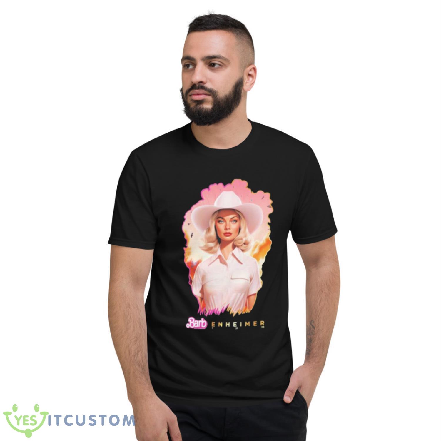 Barbie Oppenheimer Crossover Movie Meme Shirt 2 Barbie Oppenheimer Crossover Movie Meme Shirt - Short Sleeve T-Shirt