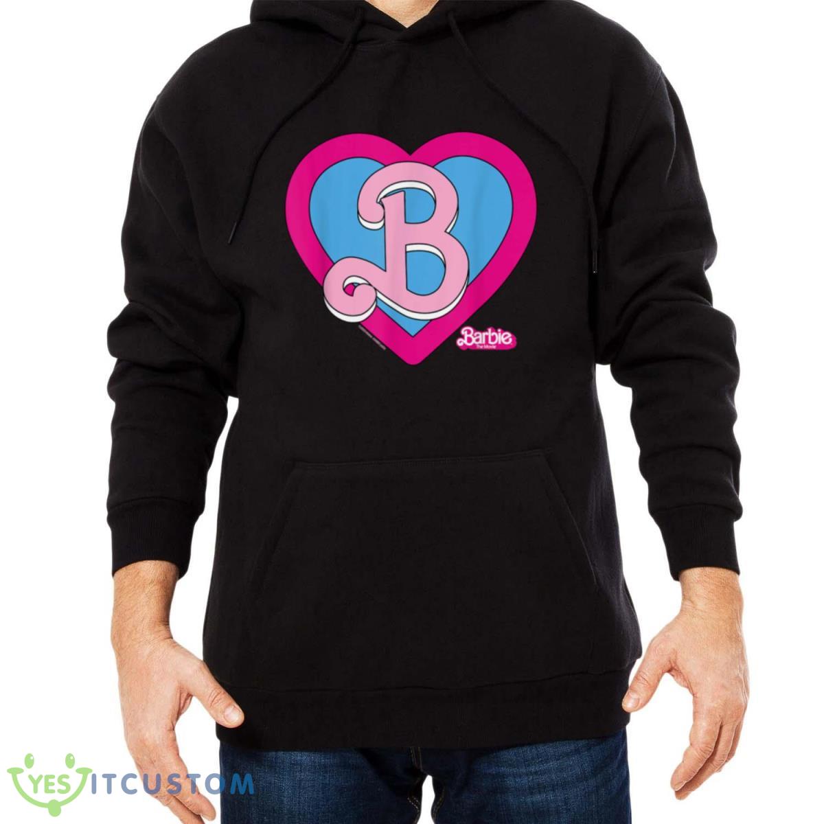 Barbie The Movie Heart Crest T Shirt 4 Barbie The Movie Heart Crest T Shirt - Men Black Hoodie