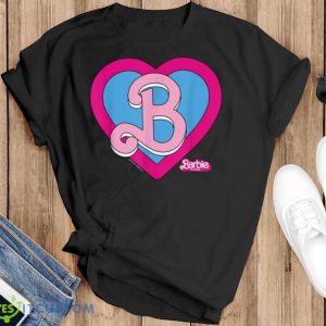 Barbie The Movie Heart Crest T Shirt - Black T-Shirt