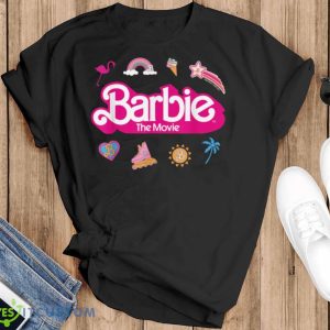 Barbie The Movie Movie Logo Icons T Shirt - Black T-Shirt