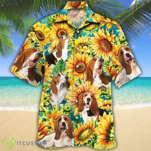 Basset Hound Dog Lovers Sunflower Watercolor 3D Hawaiian Shirt Aloha Beach Gift For Men And Women 3 Basset Hound Dog Lovers Sunflower Watercolor 3D Hawaiian Shirt Aloha Beach Gift For Men And Women - Basset Hound Dog Lovers Sunflower Watercolor Hawaiian Shirt, Funny Sunflower Dog Summer Beach Hawaiian Shirt, Suflower Hawaiian Shirt_4