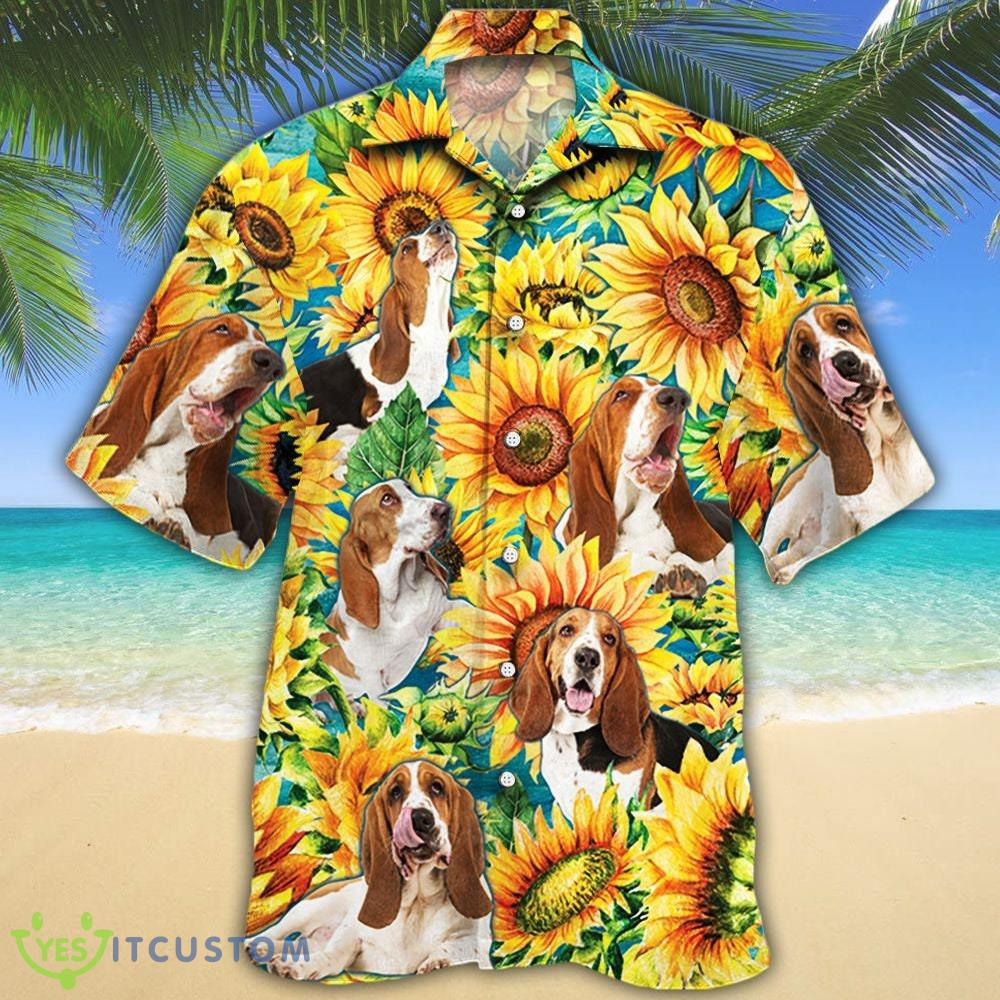 Basset Hound Dog Lovers Sunflower Watercolor 3D Hawaiian Shirt Aloha Beach Gift For Men And Women 5 Basset Hound Dog Lovers Sunflower Watercolor 3D Hawaiian Shirt Aloha Beach Gift For Men And Women - Basset Hound Dog Lovers Sunflower Watercolor Hawaiian Shirt, Funny Sunflower Dog Summer Beach Hawaiian Shirt, Suflower Hawaiian Shirt_4