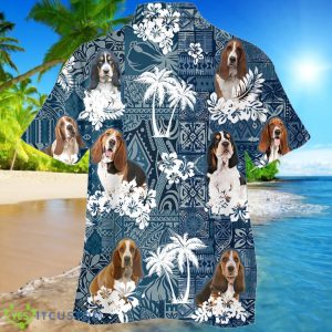 basset hound Hawaiian Tropical Plants Pattern Hawaiian Shirt For Men And Women Product Photo 2