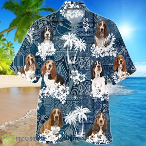basset hound Hawaiian Tropical Plants Pattern Hawaiian Shirt For Men And Women Product Photo 1