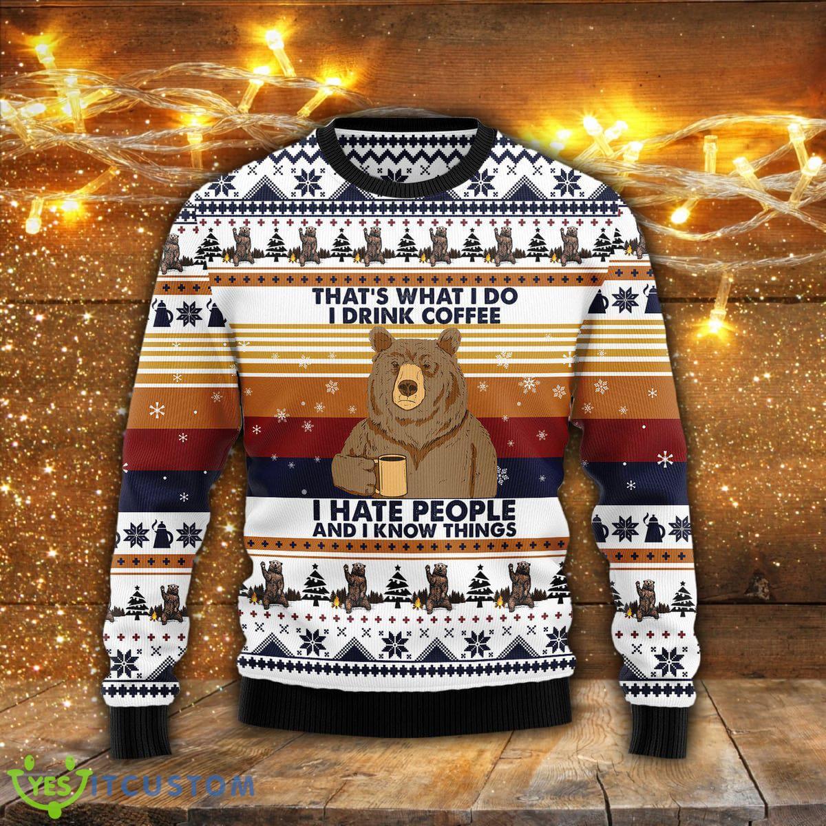 Bear Coffee Ugly Christmas Sweater Men And Women Gift For Christmas 3 Bear Coffee Ugly Christmas Sweater Men And Women Gift For Christmas - Bear Coffee Ugly Christmas Sweater For Men & Women Adult US4642_1