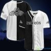 Black And White Split Patron Tequila Baseball Jersey Shirt Product Photo 1