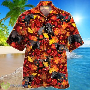 Black Angus Cattle Autumn Leaves Hawaiian Shirt For Men And Women Product Photo 1