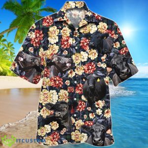 Black Angus Cattle Green Plaid Pattern Hawaiian Shirt For Men And Women Product Photo 1
