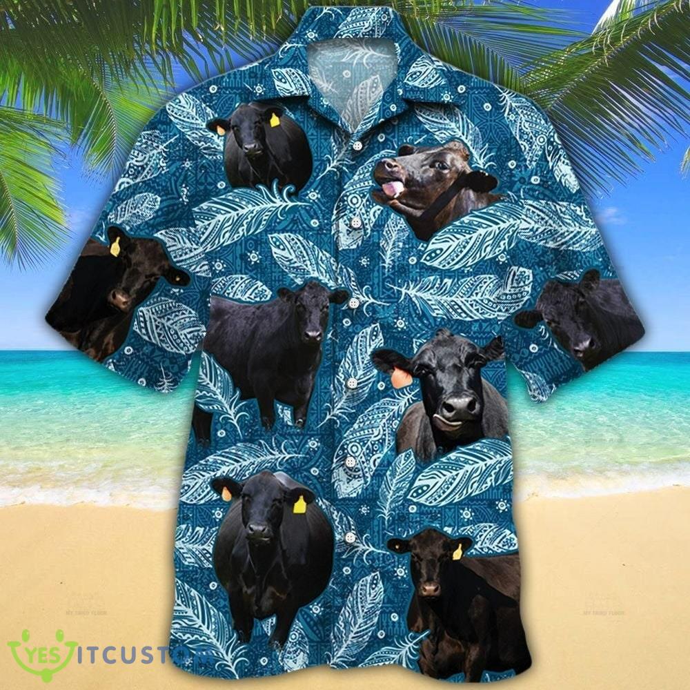 Black Angus Cattle Lovers Blue Feather 3D Hawaiian Shirt Aloha Beach Gift For Men And Women 5 Black Angus Cattle Lovers Blue Feather 3D Hawaiian Shirt Aloha Beach Gift For Men And Women - Black Angus Cattle Lovers Blue Feather Hawaiian Shirt, Angus Cow Cattle Hawaiian Shirt, Angus Cow Shirt, Cow Hawaiian Shirt,Farm Beach Shirt_4