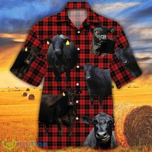 Black Angus Cattle Lovers Red Tartan Pattern 3D Hawaiian Shirt Aloha Beach Gift For Men And Women 3 Black Angus Cattle Lovers Red Tartan Pattern 3D Hawaiian Shirt Aloha Beach Gift For Men And Women - Black Angus Cattle Lovers Red Tartan Pattern Hawaiian Shirt, Tropical Black Angus Cow Hawaiian Shirts for Men Women, Farm Lover Aloha Shirt_4