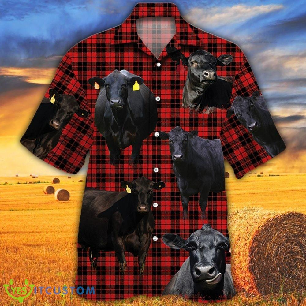 Black Angus Cattle Lovers Red Tartan Pattern 3D Hawaiian Shirt Aloha Beach Gift For Men And Women 5 Black Angus Cattle Lovers Red Tartan Pattern 3D Hawaiian Shirt Aloha Beach Gift For Men And Women - Black Angus Cattle Lovers Red Tartan Pattern Hawaiian Shirt, Tropical Black Angus Cow Hawaiian Shirts for Men Women, Farm Lover Aloha Shirt_4