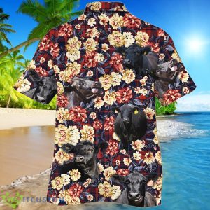 Black Angus Cattle Red Plaid Pattern Hawaiian Shirt For Men And Women Product Photo 2