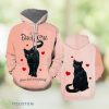 Black Cat All Over Print 3D Hoodie Men And Women Gift Product Photo 1