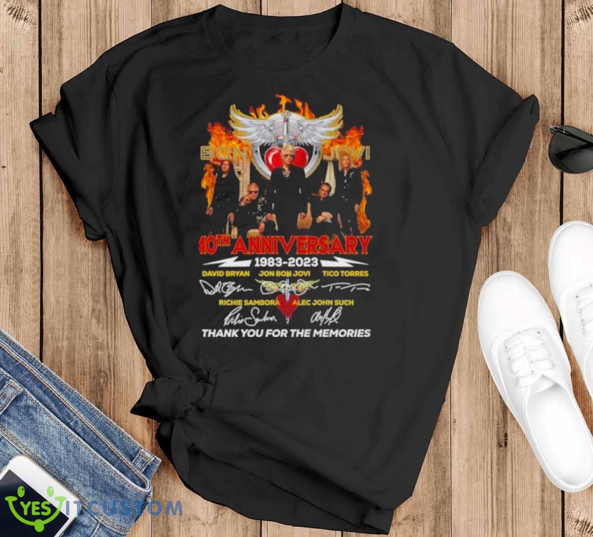Bon Jovi 40th Anniversary 1983 – 2023 Signature Character Thank You For The Memories Shirt, Hoodie, Sweatshirt 10 Bon Jovi 40th Anniversary 1983 – 2023 Signature Character Thank You For The Memories Shirt, Hoodie, Sweatshirt - Black T-Shirt